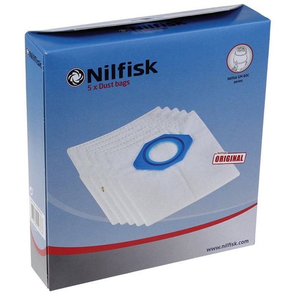Säckar till dammsugare gm80/gm90 x5 förpackning med 5 syntetiska säckar Nilfisk 107418500