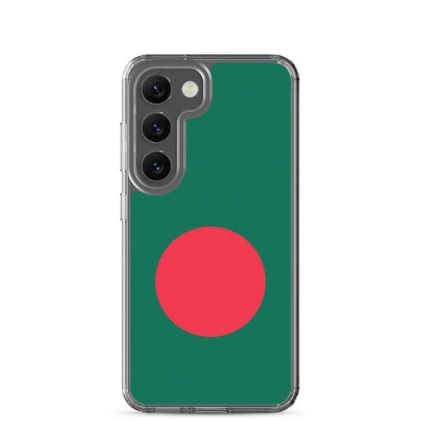 Mobilskal – Bangladeshs flagga – Kompatibel med Samsung Galaxy S23 Plus – Mjuk skal – Slitstark och stötdämpande – Pixelforma