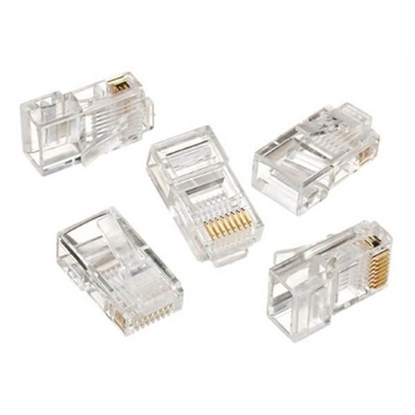 RJ45-kontakt Kategori 5 UTP GEMBIRD LC-8P8C-001 - kvantitet: 100 u RJ45-kontakt Kategori 5 UTP GEMBIRD LC-8P8C-001 - kvantitet: 100 u