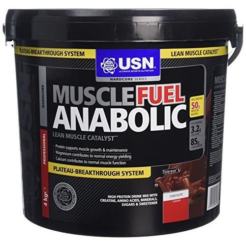 USN Muscle Fuel Anabolique för Muskulär Torkning Choklad 4 kg