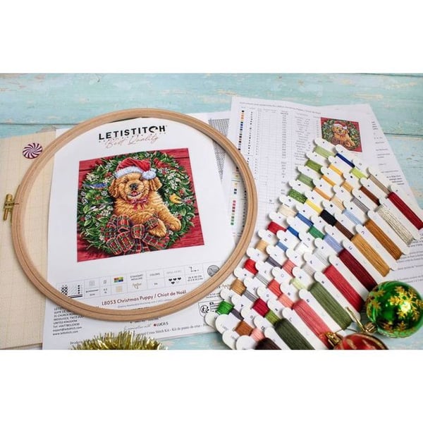 LetiStitch korsstygnsset - Julvalp 26x26 cm