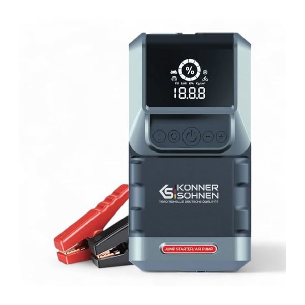 Batteri booster bil - TM KONNER & SOHNEN - KS JSP-1300 - 16000 mAh - Kompressor 150 psi - USB 2×5V/3A Batteri booster bil - TM KONNER & SOHNEN - KS JSP-1300 - 16000 mAh - Kompressor 150 psi - USB 2×5V/3A