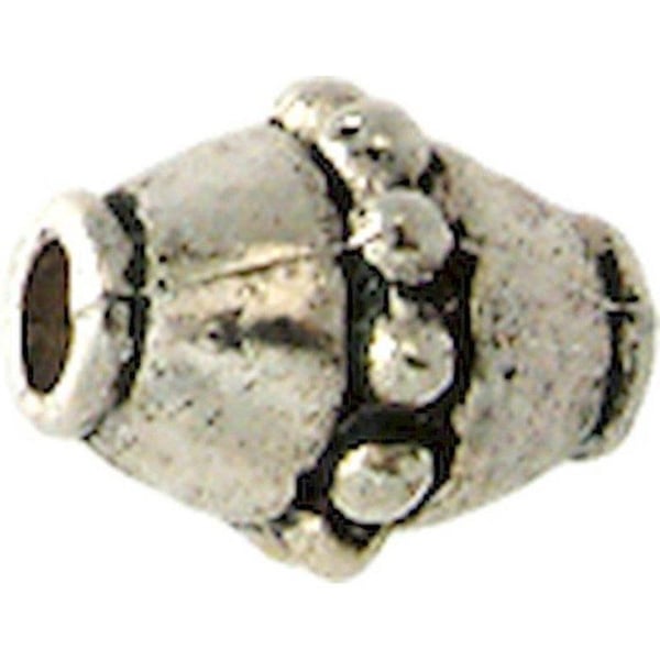 MégaCréa - Metallpärla toupie Ø8 mm Silverfärgad