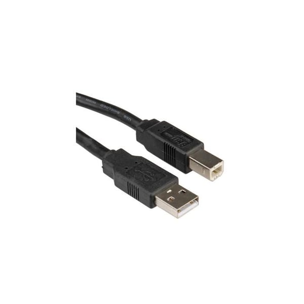 USB-kabel - ROLINE - 3 m - USB A 4-pol (H) - USB B 4-pol (H) - Hi-Speed USB - Svart
