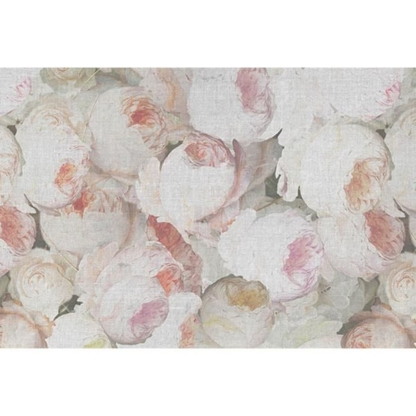 Tapet blommor M1-No.60126 digitaltryck rosa vit natur rosor blommig