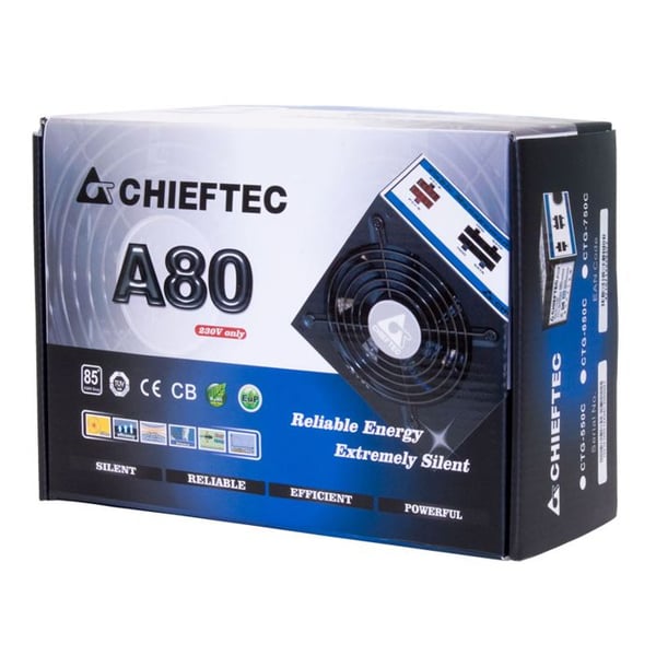PC-strömförsörjning - CHIEFTEC - CTG-550C - 550W - 230V - 85% effektivitet
