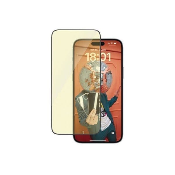 Skærmbeskyttelse - PANZER GLASS - iPhone 15 Plus - Antirefleks - Blå lys - Gennemsigtig