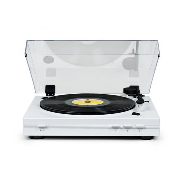 Automatisk vinylspelare Remdriven - Vit