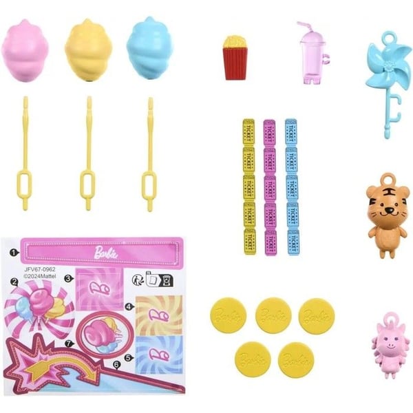 Barbie-laatikko - MATTEL - Pumpulipilvi ja leikit - Yli 20 lisäosaa - Lapsille alkaen 3-vuotiaista