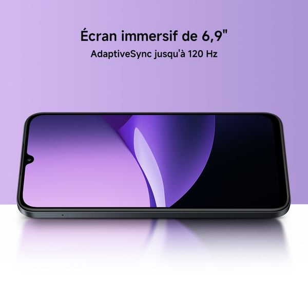 REDMI 15C 5G Lila 4 GO + 128 GO - Långvarigt batteri på 6 000 mAh, Immersiv skärm på 6,9"