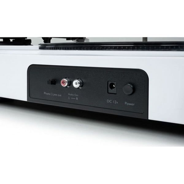 Automatisk vinylspelare Remdriven - Vit