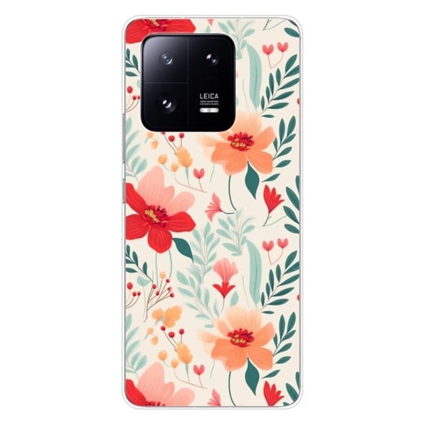 Siliconfodral med tryck kompatibel med Xiaomi 13 Pro Flower wall