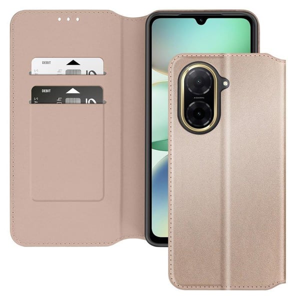 Etui för Xiaomi Redmi A5 Klämfodral Kortplats och Videostöd Guld