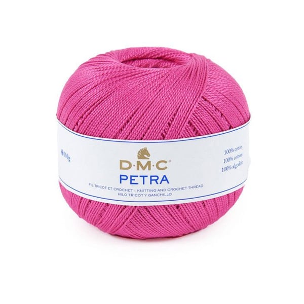 Kula av ull - 100% bomull - Rosa - 53805 - DMC - Petra - Storlek 5