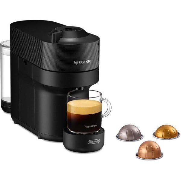Kapselkaffemaskin - Nespresso - De'Longhi - Vertuo pop - ENV90.B - Svart - 7 Nespresso-kapslar ingår