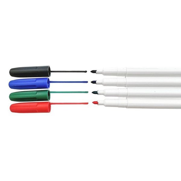 MégaCréa DIY - Whiteboard markers, washable, fine tip, 4 pieces