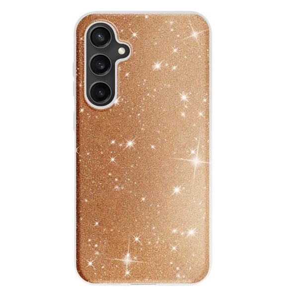 Glittrande Chockresistent Skal för Samsung Galaxy S23 FE Guld