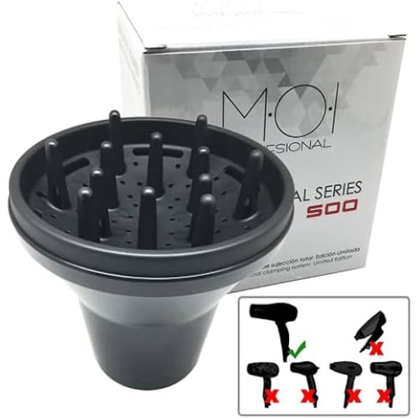 Universell diffusor - JAG MOISES CAMPO - Curlpro 500 - Total fäste system - 1 enhet - Svart