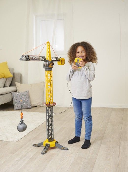 Fjärrstyrd kran - DICKIE TOYS - Mighty Crane - 110 cm - Fjärrkontroll - Rivningsboll