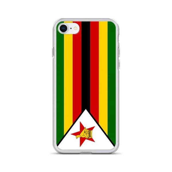 Mobilskal - PIXELFORMA - Zimbabwes flagga - Kompatibel med iPhone 7 Plus - Mjuk - Stötsäker