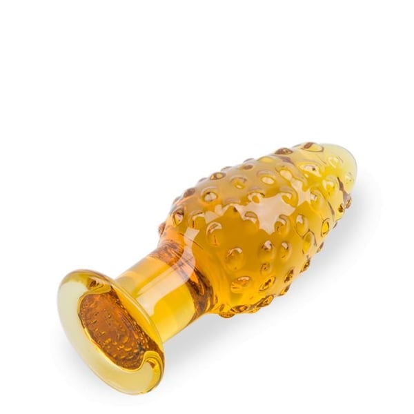 Analtplugg i glas Pineapple - Orange