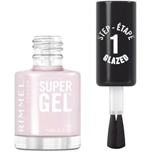 Nagellack - Rimmel - Super Gel - 105 Pink Glazed - Långvarig - Frostig finish - Lätt att applicera