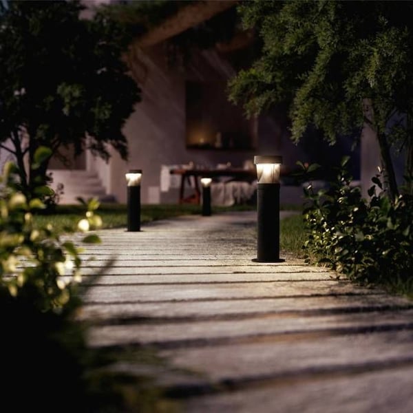 Utomhuslampa - PHILIPS LED - Avery - Solenergi - Inbyggd LED - Svart
