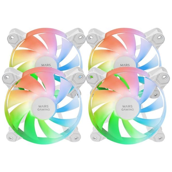 PC-fläkt - MARS GAMING - MF-4A - 120 mm - ARGB 360° Regnbåge - Tyst FDB