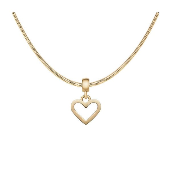Pendentiv hjärta i förgyllt stål Charms DW00400433