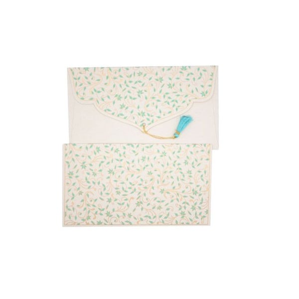 PAPERTREE DOUCHKA Set med 5 Presentförpackningar 19x10 cm Elfenben/Blå pastell/Guld