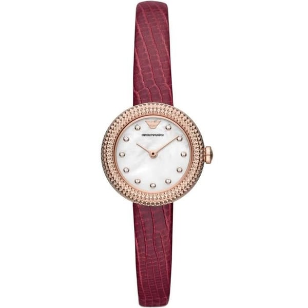 Klocka - EMPORIO ARMANI - AR11417 - Röd Läder - 26 mm - Vattentålig 3 bar