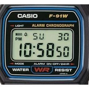 Klocka - Casio - Vintage - Svart - Digital - Vattentålighet WR ISO 22810 - LED-chronometer