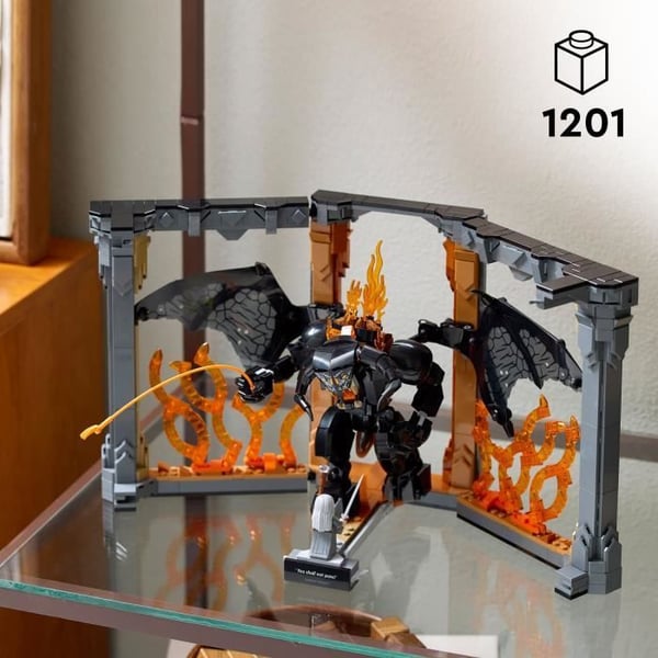 LEGO Icons Sagan om Ringen: Balrog Bokhylla - Byggset - DIY Hylldekoration - Minifigur av Gandalf