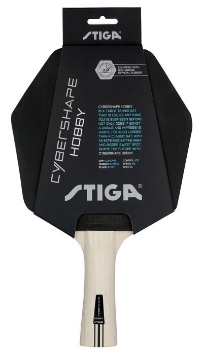 Bordtennisracket - Stiga - Cybershape Hobby - Unik Form - Optimal Kontroll - 5 Lager Trä