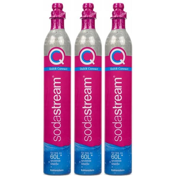 3x kolsyrepatroner för SodaStream till QuickConnect-adaptern