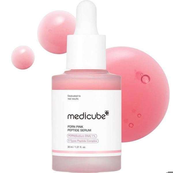 Serum - MEDICUBE - PDRN Pink Peptide Serum - 30ml - Rosenlys - Langvarig fugt - Mat hud