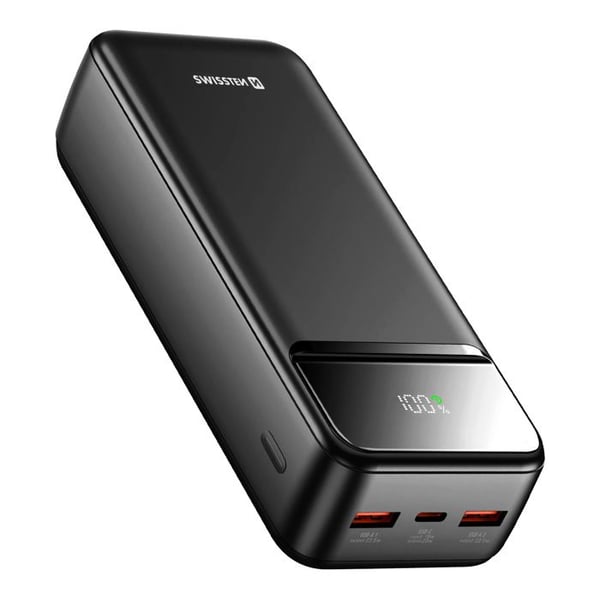 Externbatteri - SWISSTEN - Power Line II - 30000mAh - USB-C - 2 USB-portar - Snabb laddning 22.5W