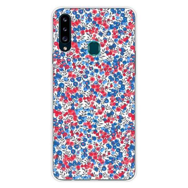 1001Coques - Silikonfodral kompatibelt med Samsung Galaxy A20s - Liberty Wiltshire blå mönster - Originaldesign tryckt i Frankrike