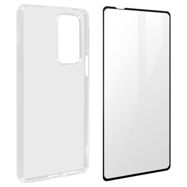Skyddspaket - Motorola - Edge 20 Pro - Mjuk skal - Härdat glasfilm 9H - 360° skydd