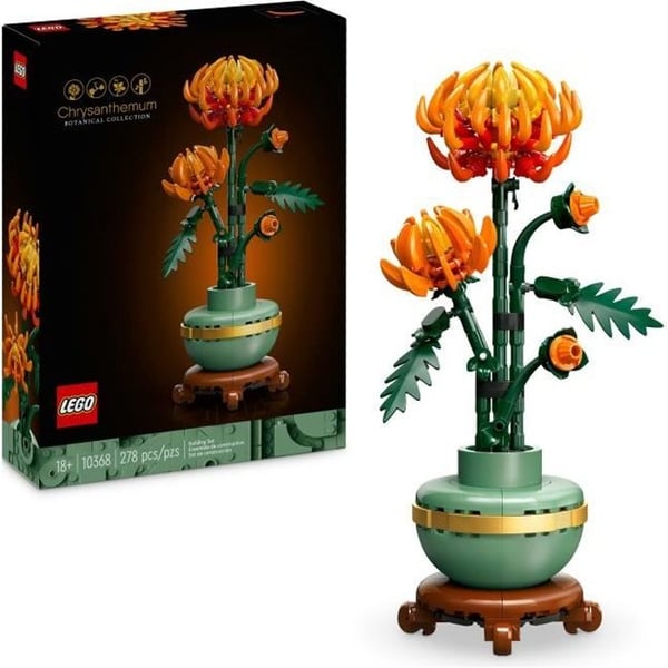 LEGO® Icons 10368 Krysantemum - Byggsats för Blomsterdekoration - För Vuxna - Botanicals