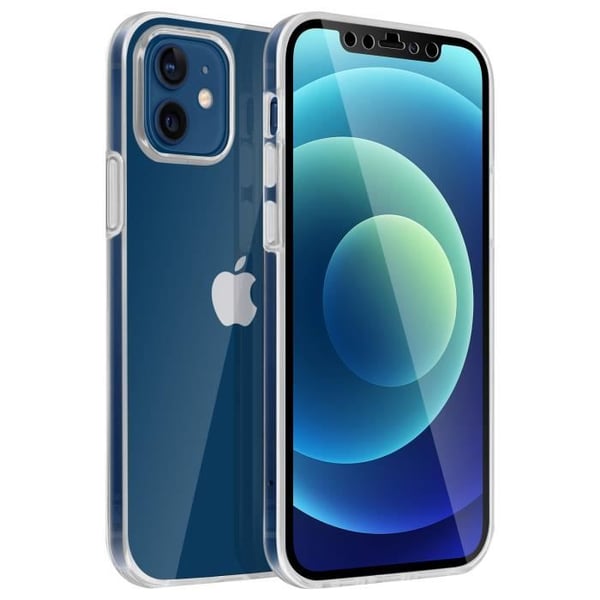 Skyddsskal - AVIZAR - iPhone 12 Mini - Styvt och Flexibelt - Tunn Design - Vit