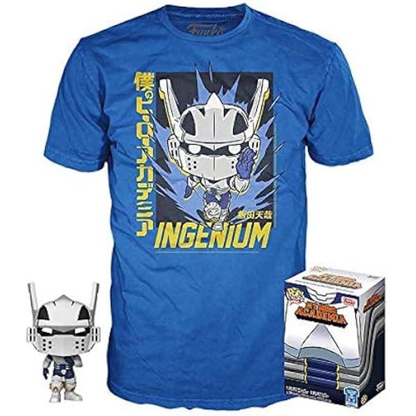 T-shirt och Figurin - FUNKO - My Hero Academia - Tenya Iida - Storlek M - GameStop-exklusivitet