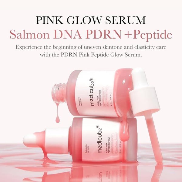 Serum - MEDICUBE - PDRN Pink Peptide Serum - 30ml - Rosenlys - Langvarig fugt - Mat hud