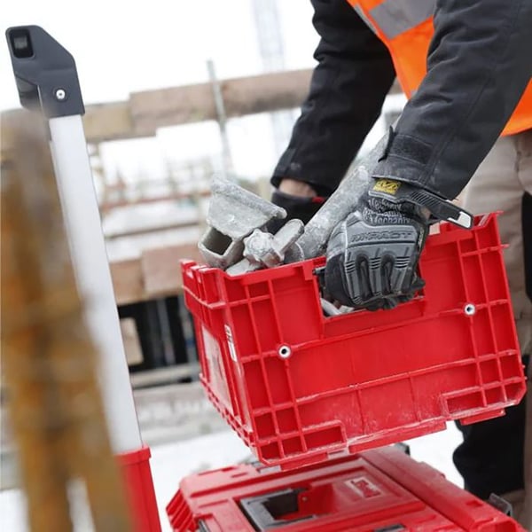 Bac gerbable - Qbrick System - ONE Box 2.0 Plus - 35L - Röd - Inserts M8