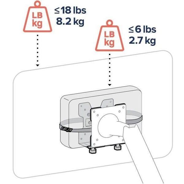 Kundsupport Lätt - ERGOTRON - Tunn Klientfäste - Svart - Universell - Montering på Stolpe