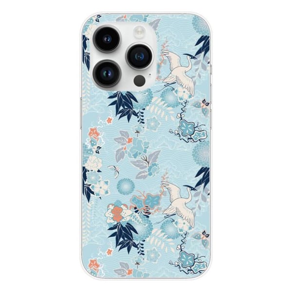 Tryckt silikonfodral som är kompatibelt med Apple iPhone 15 Pro Kimono