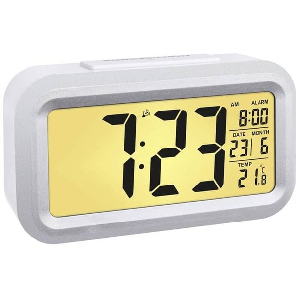 Radioväckarklocka - TFA Dostmann - Lumio plus - Vit - Mått: 15x11,4x5,4 cm - Inbyggd klocka
