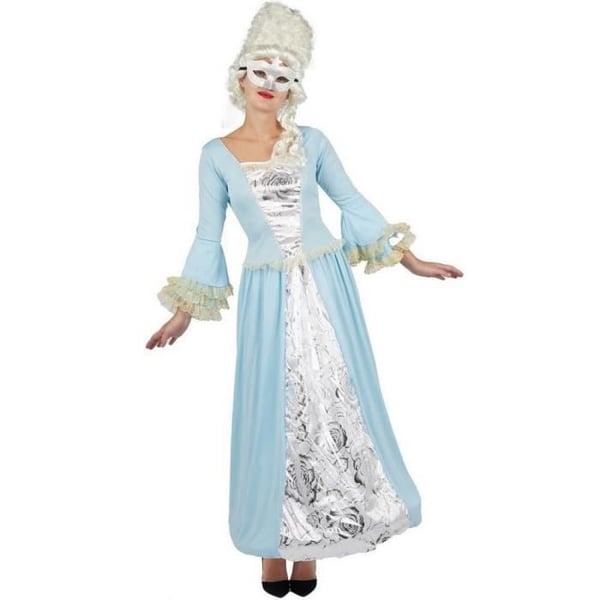 Kvinnlig kostym - LITEN CLOWN - Markis - Blå och vit - Satin & tyl - Storlek L-XL