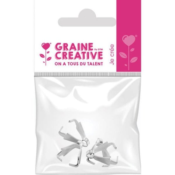 Graine Créative - Silverfärgade bäljor 1cm 4 stycken