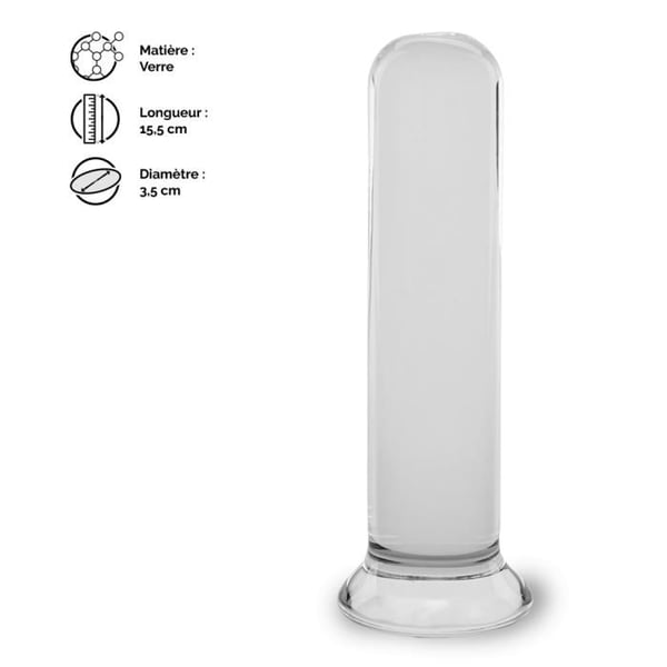 Glas analplugg 15,5cm